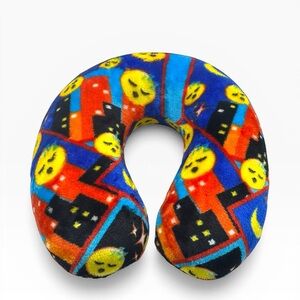 Terez Emoji Memory Foam Kids Travel Pillow - Blue, Yellow, Red
